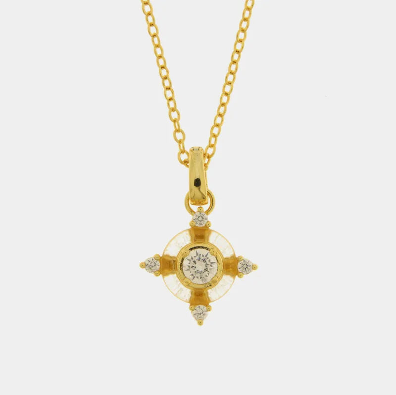 Collana in Metallo croce gialla