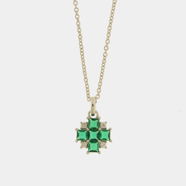 Collana in Metallo croce verde