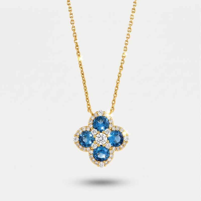 Collana in Metallo croce blu - BYSIMON gioielli