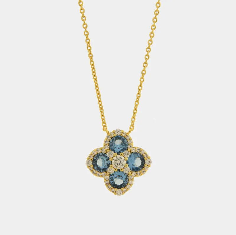 Collana in Metallo croce blu