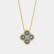Collana in Metallo croce blu
