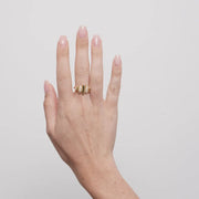 Anello in Metallo ovali lisci e zirconati