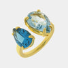 Anello in Metallo a goccia blu