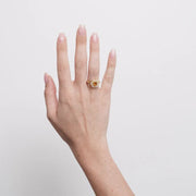 Anello in Metallo fiore zirconato