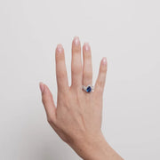 Anello in Metallo goccia blu