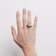 Anello in Metallo pavè verde