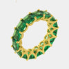 Anello in Metallo pavè verde