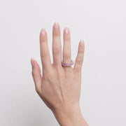 Anello in Metallo pavè rosa