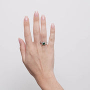 Anello in Metallo quadrato verde