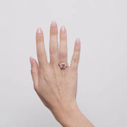 Anello in Metallo quadrato rosa