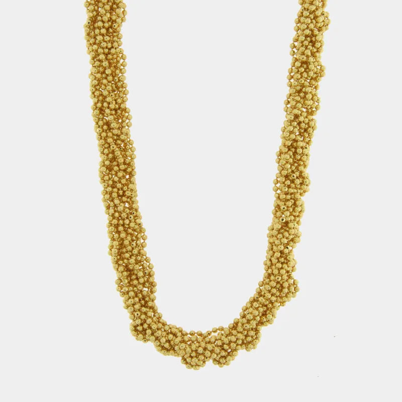 Collana in Metallo girocollo con sfere intrecciate