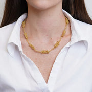 Collana in Metallo con sfere intrecciate