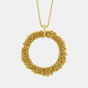 Collana in Metallo cerchio con perline intrecciate