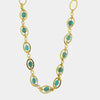 Collana in Metallo con cristalli verdi ispirati al vetro di Murano