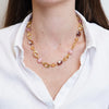Collana in Metallo con cristalli rosa ispirati al vetro di Murano