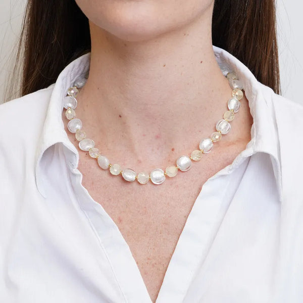Collana in Metallo con cristalli - BYSIMON gioielli