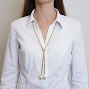 Collana in Metallo lunghi con perle