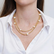 Collana in Metallo multifilo con perle