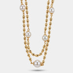 Collana in Metallo multifilo con perle - BYSIMON gioielli