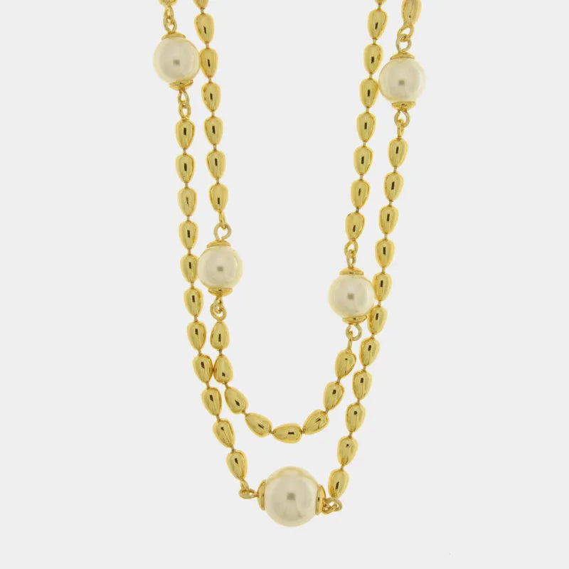 Collana in Metallo multifilo con perle