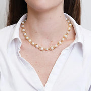 Collana in Metallo a catena con perle