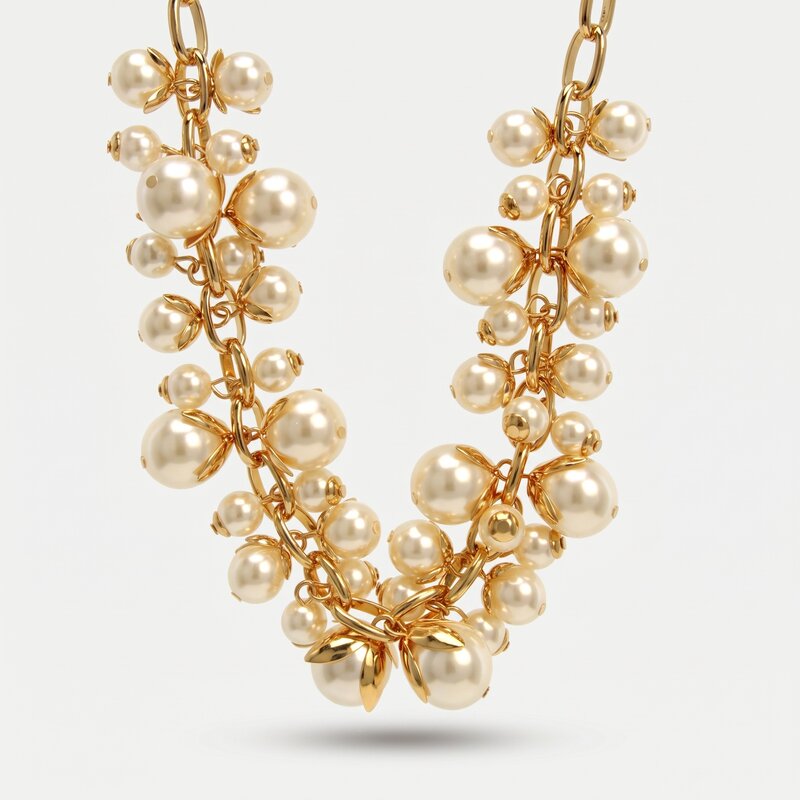 Collana in Metallo con perle - BYSIMON gioielli