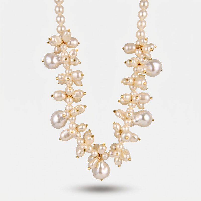 Collana in Metallo con perle - BYSIMON gioielli