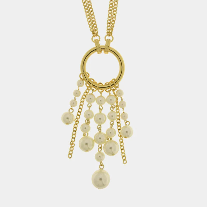 Collana in Metallo cerchio con con perle pendenti AMOVENEZIA - gioiello BySimon