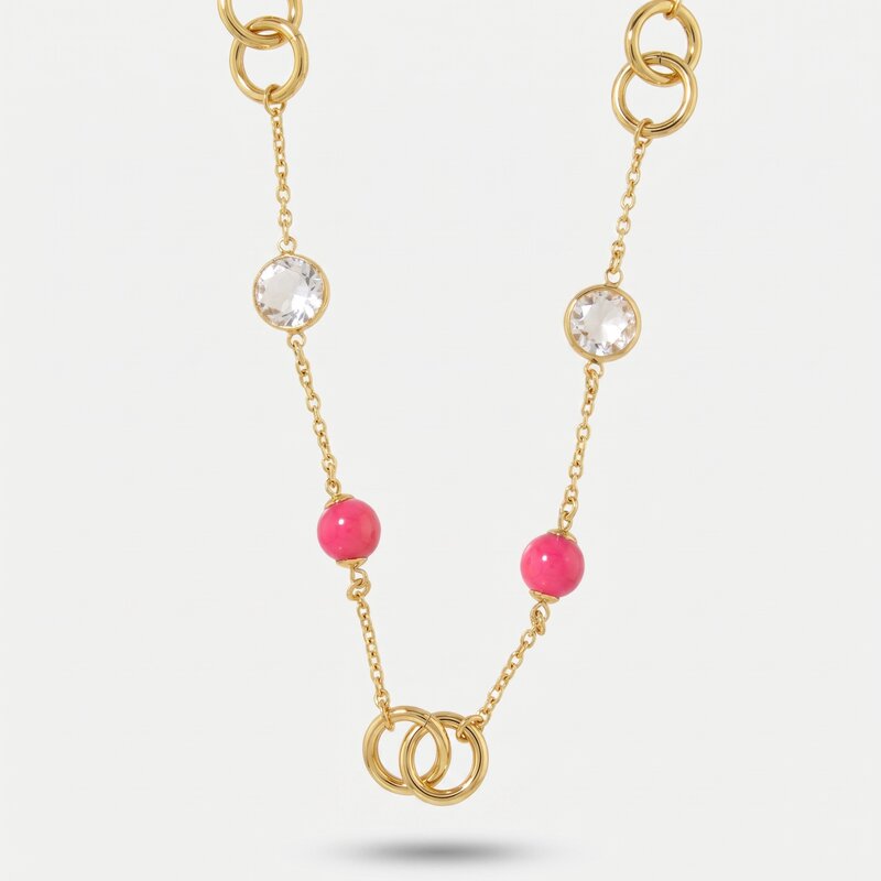 Collana in Metallo con cristalli - BYSIMON gioielli