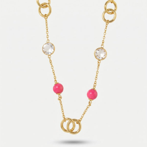 Collana in Metallo con cristalli - BYSIMON gioielli