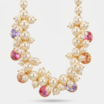 Collana in Metallo con perle e cristalli colorait - BYSIMON gioielli