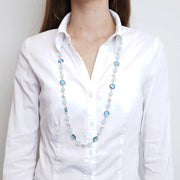 Collana in Metallo con cristalli blu