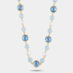 Collana in Metallo con cristalli blu - BYSIMON gioielli