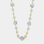 Collana in Metallo con cristalli blu - BYSIMON gioielli