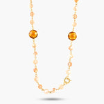 Collana in Metallo con cristalli marroni - BYSIMON gioielli