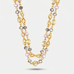 Collana in Metallo mutlifilo con cristalli colorati AMOVENEZIA - gioiello BySimon
