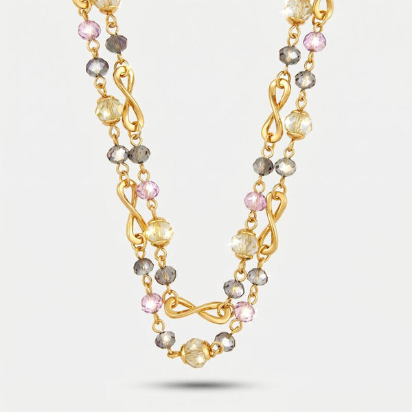Collana in Metallo mutlifilo con cristalli colorati AMOVENEZIA - gioiello BySimon