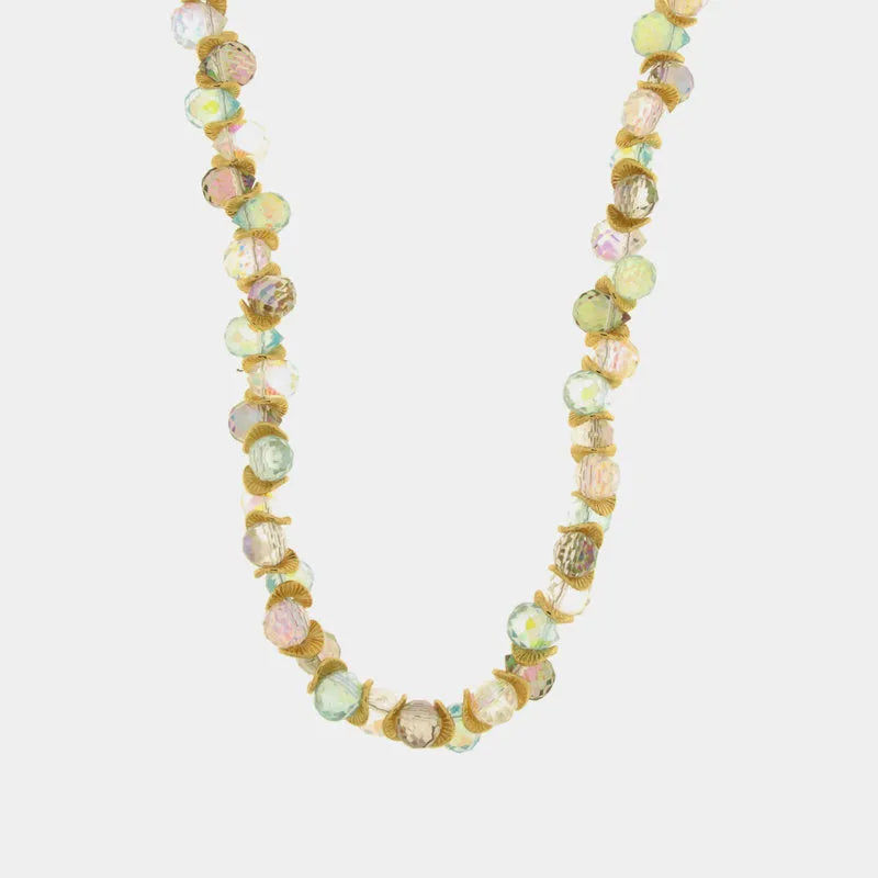Collana in Metallo con cristalli colorati