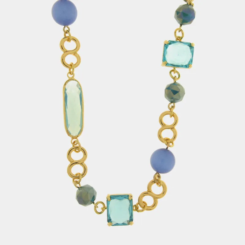 Collana in Metallo con cristalli colorati AMOVENEZIA - gioiello BySimon