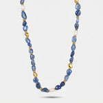 Collana in Metallo con cristalli blui ispirati all'art glass - BYSIMON gioielli