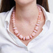 Collana in Metallo con cristalli arancio ispirati al vetro di Murano