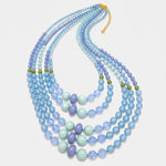 Collana in Metallo multifilo con cristalli blu ispirati all'art glass AMOVENEZIA - gioiello BySimon