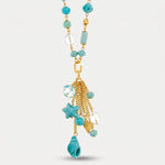 Collana in Metallo con cristalli verdi ispirati all'art glass - BYSIMON gioielli