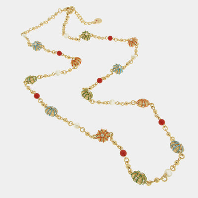 Collana in Metallo con ricci colorati - BYSIMON gioielli