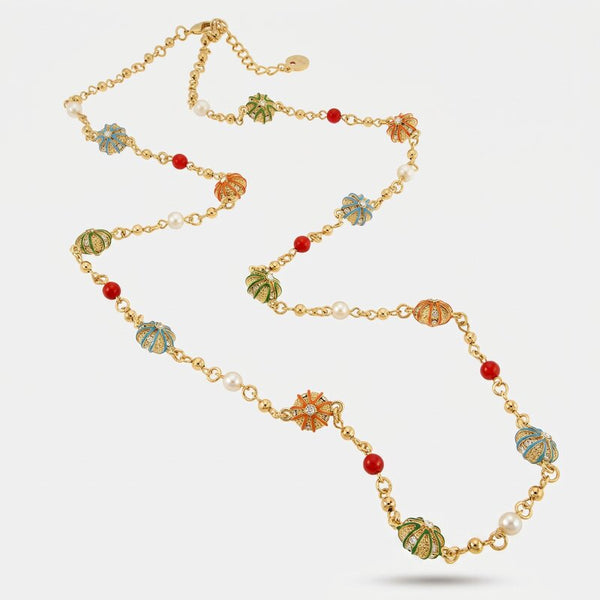 Collana in Metallo con ricci colorati - BYSIMON gioielli