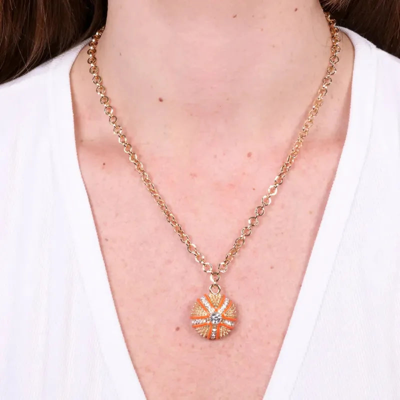 Collana in Metallo con riccio arancio SICILY - gioiello BySimon
