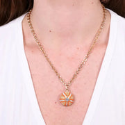 Collana in Metallo con riccio arancio