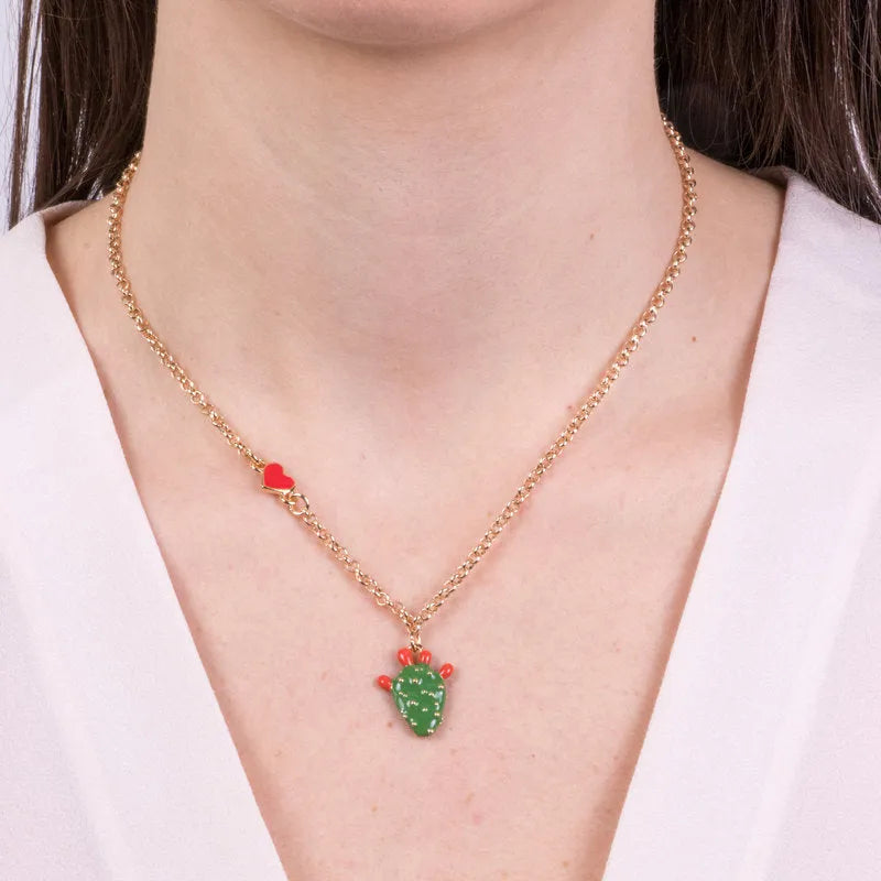 Collana in Metallo con fico d'india