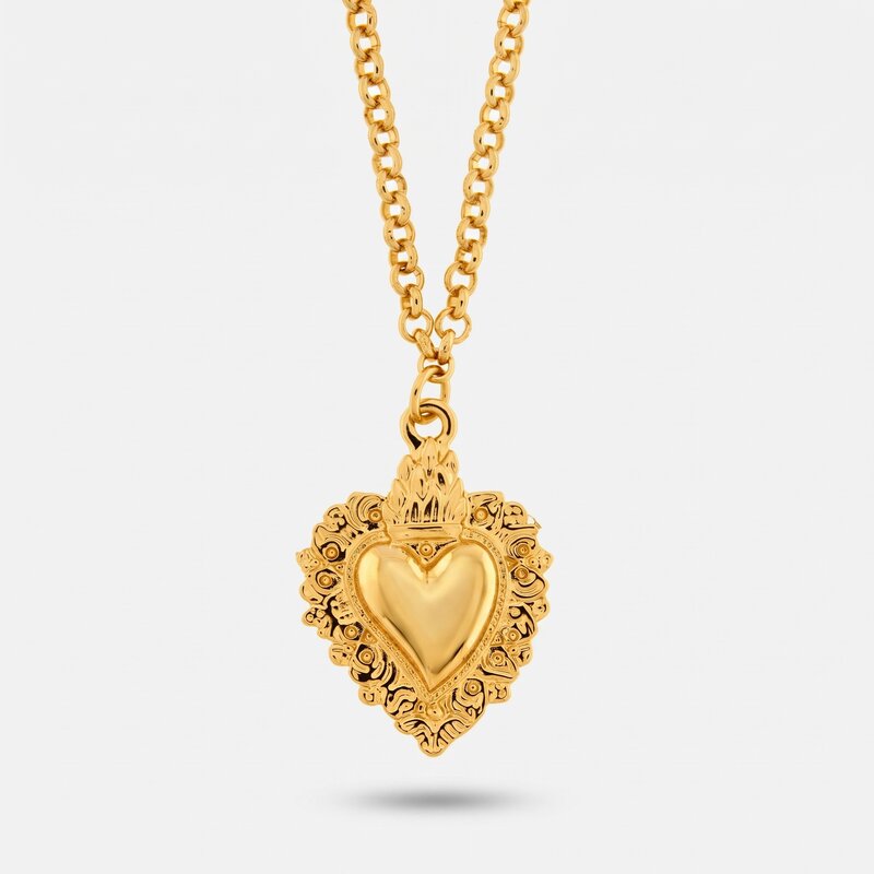 Collana in Metallo cuore sacro - BYSIMON gioielli