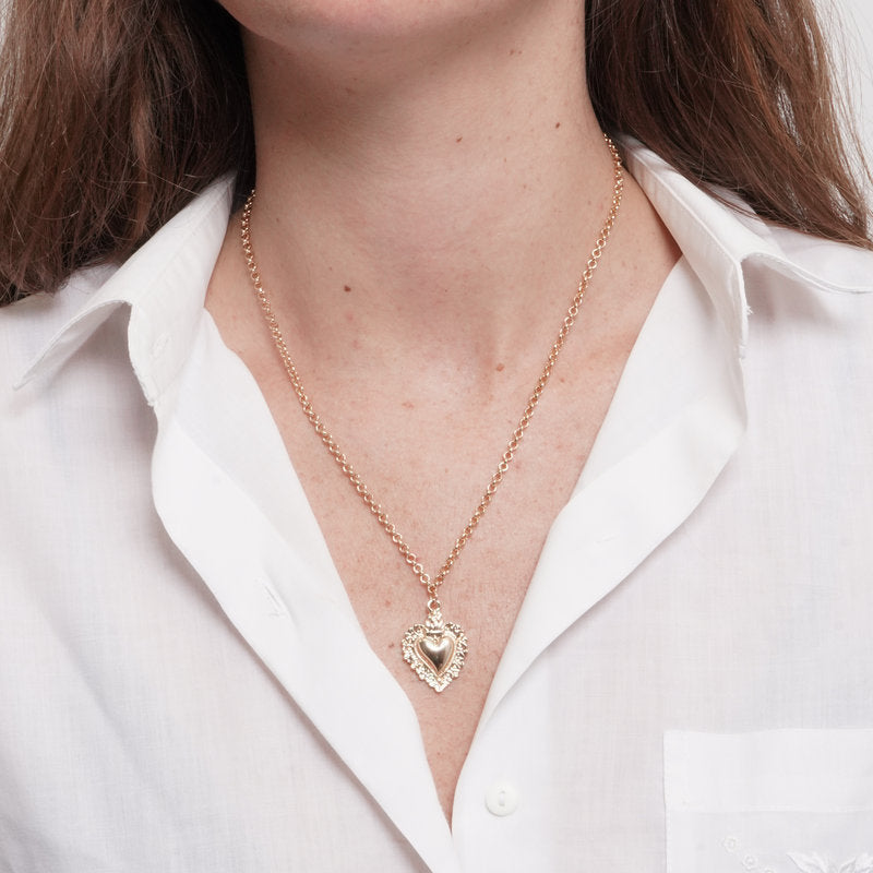 Collana in Metallo cuore sacro - BYSIMON gioielli
